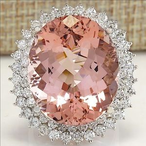 MORGANITE RING STERLING SILVER RING